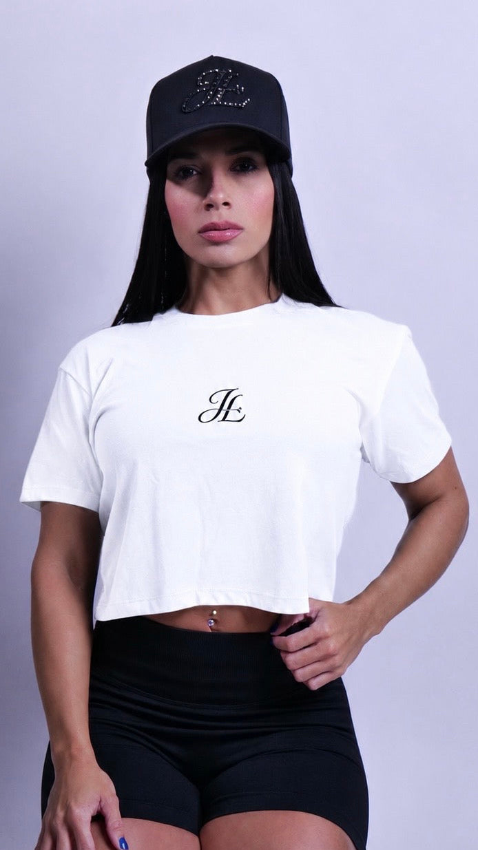JL Training Crop top- White