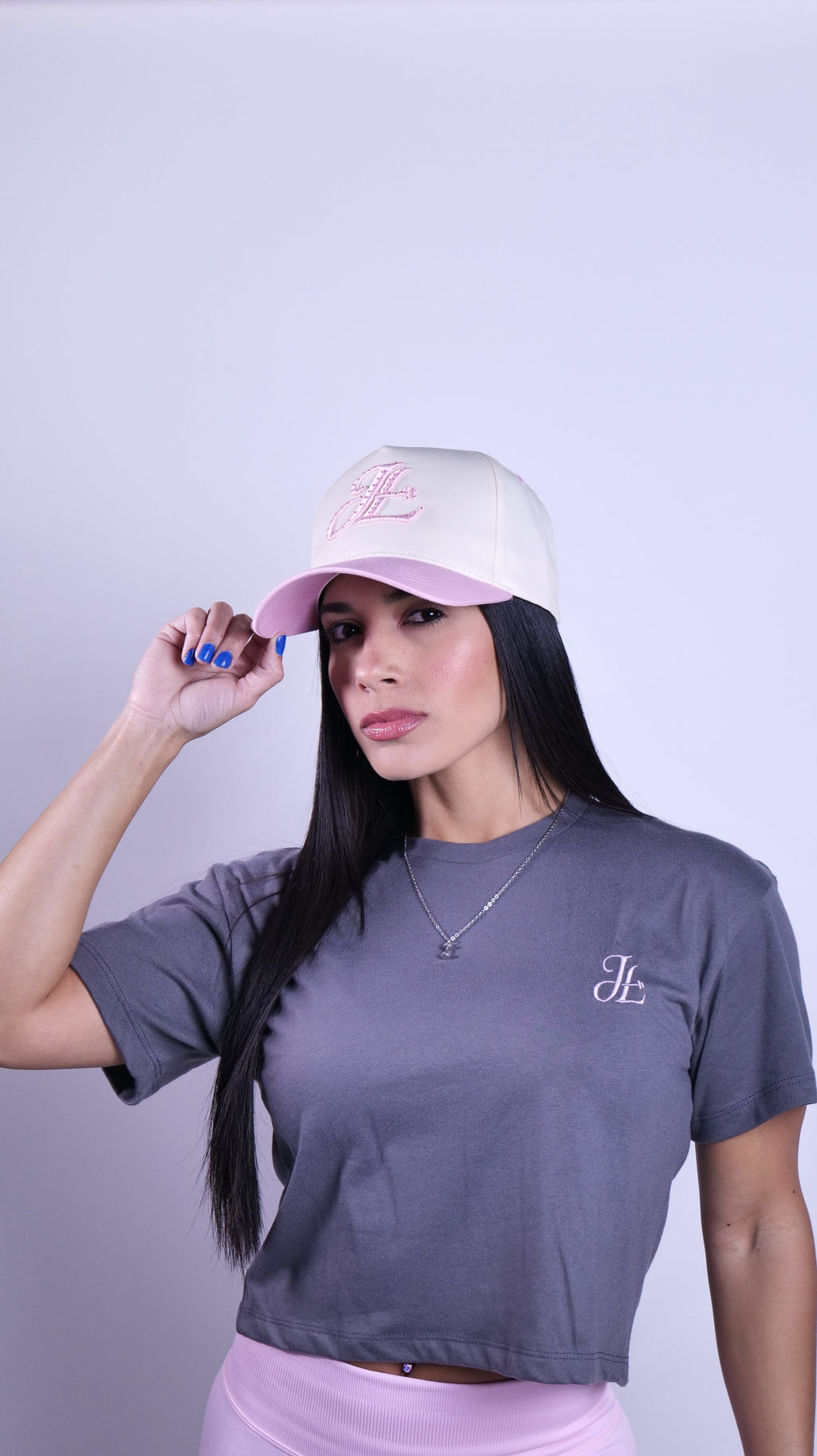 JL Training Crop Top- Gray